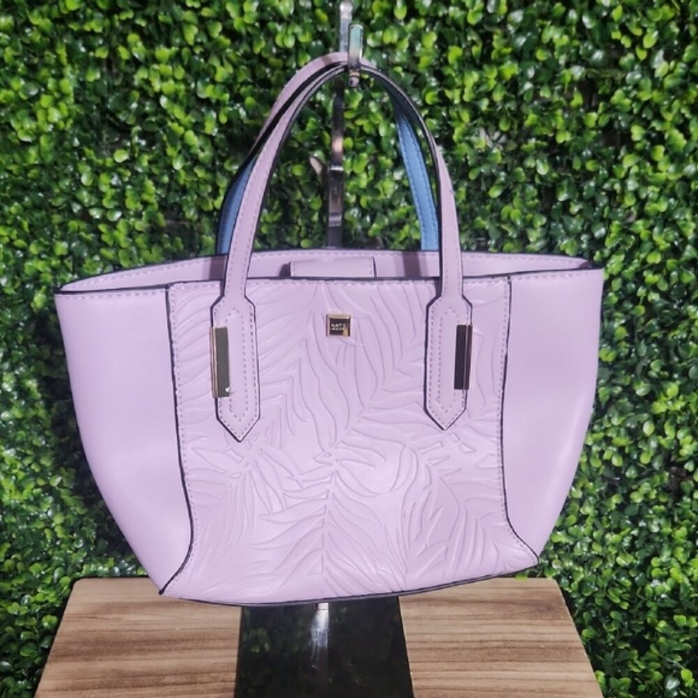 Kate Landry Lavender Embossed Mini Tote Bag